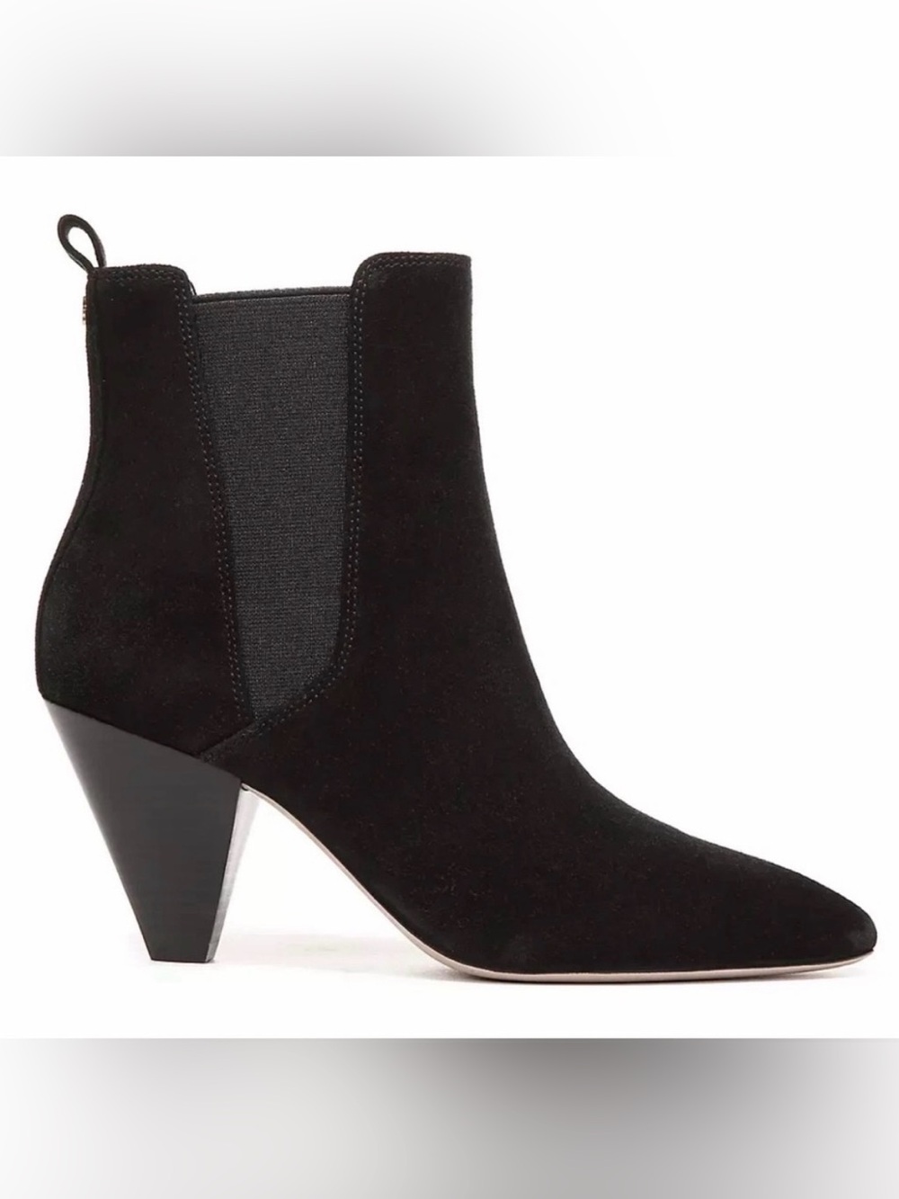 EUC Veronica Beard Baxter Suede Western Chelsea Boots in Black size 7.5